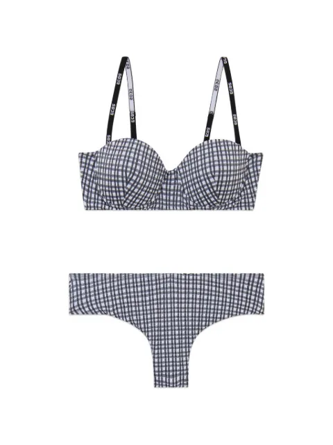 GCDS bikini à carreaux vichy