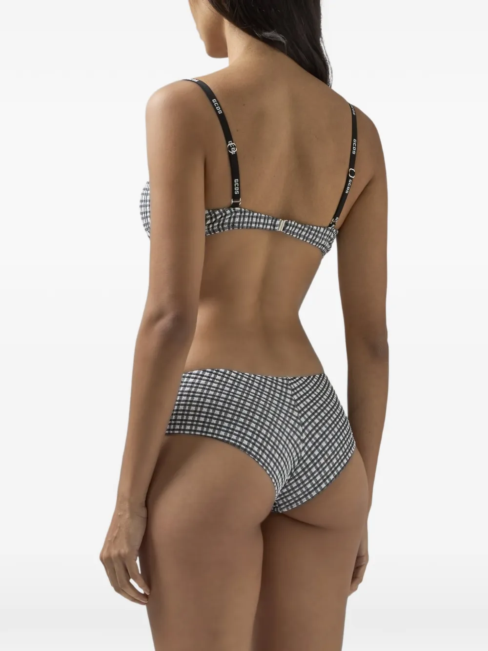 GCDS Bikini met gingham ruit Wit