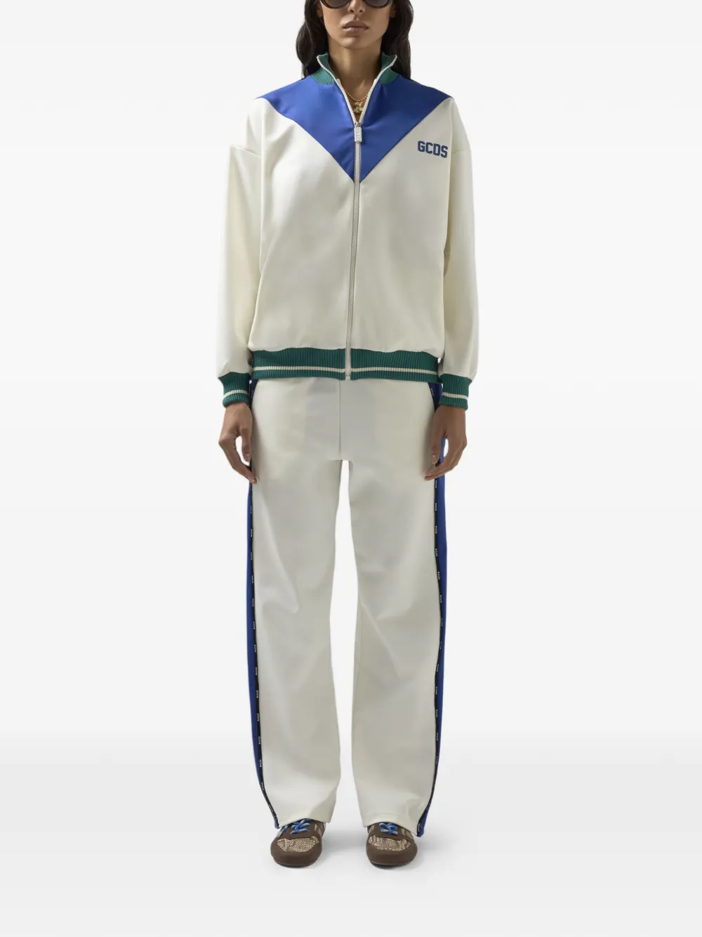  Gcds Zip-up Sweatshirt - Neutrals 