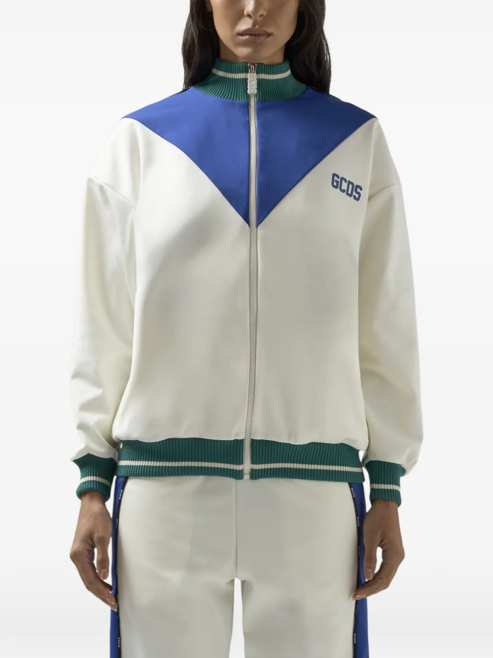  Gcds Zip-up Sweatshirt - Neutrals 