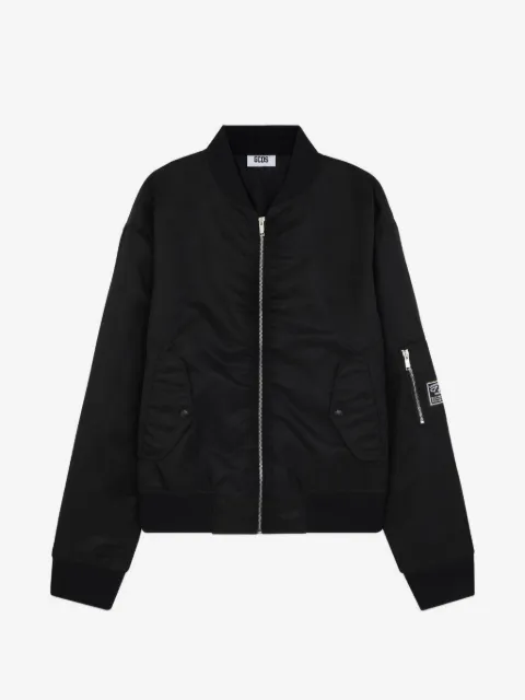 GCDS logo-patch bomber jacket