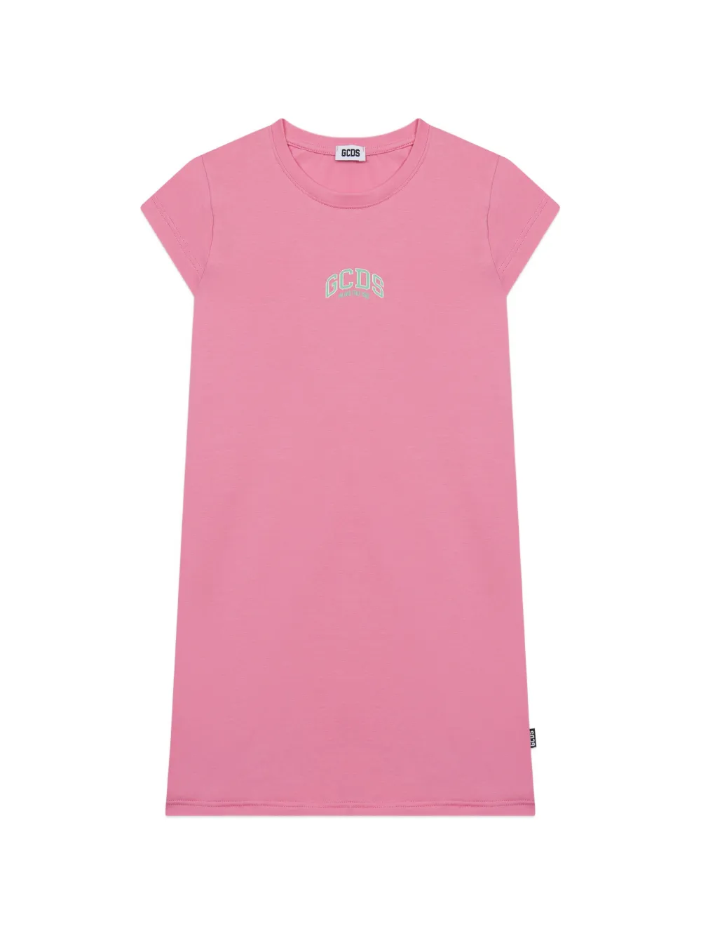 Gcds Kids' Logo-embroidered Lounge T-shirt Dress In Pink