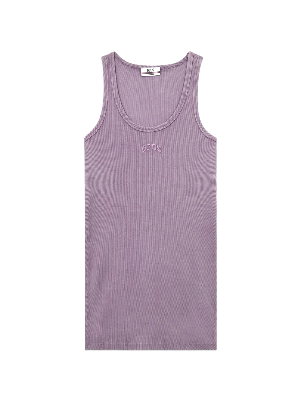 GCDS Geripptes Minikleid mit Logo-Detail - Violett