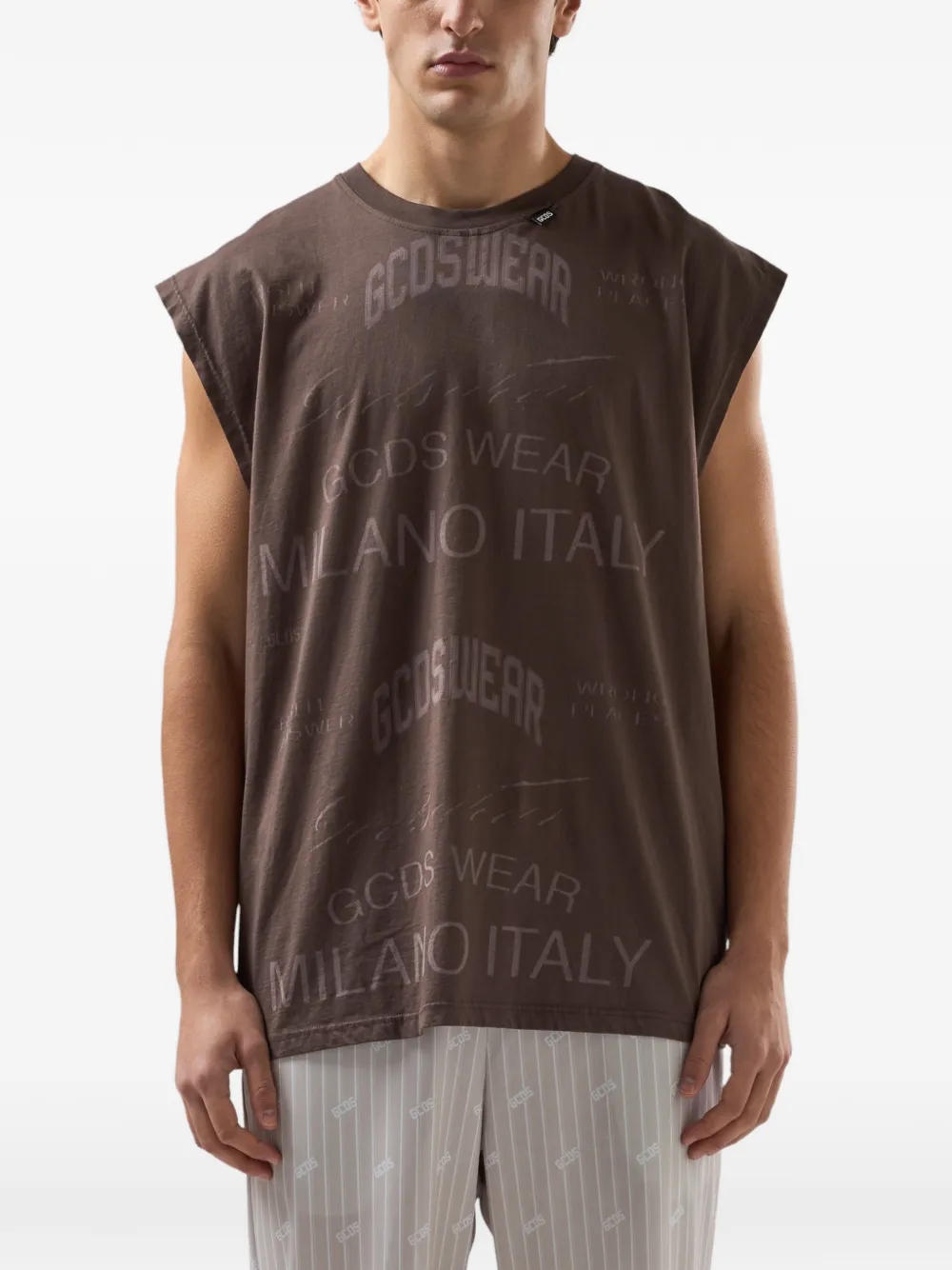  Gcds Sleeveless Vest - Brown 