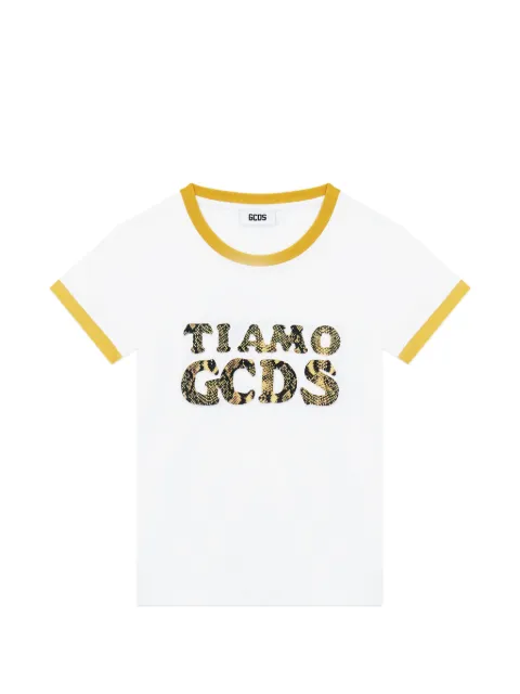GCDS t-shirt à détail de logo