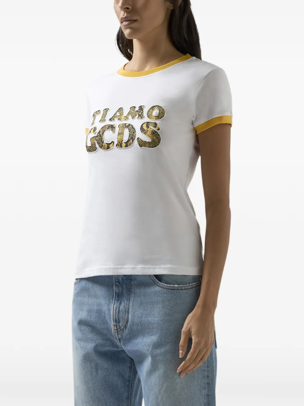 GCDS T-shirt met logodetail Wit