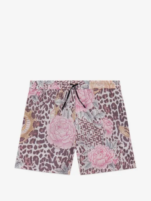 GCDS floral-print swim shorts