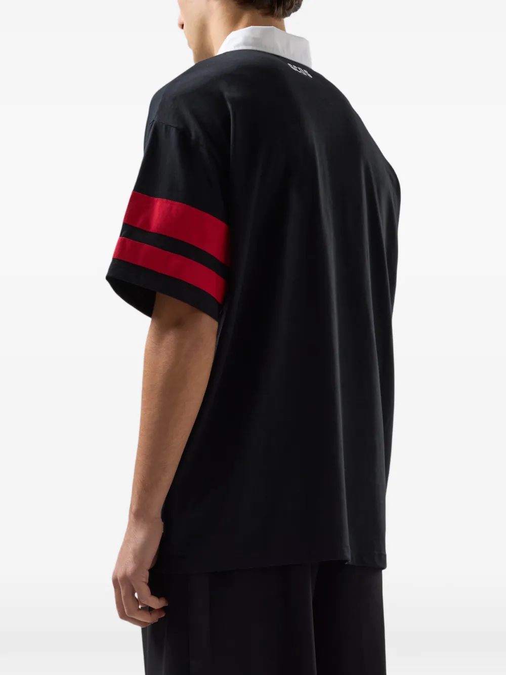 GCDS Poloshirt met logostreep Zwart