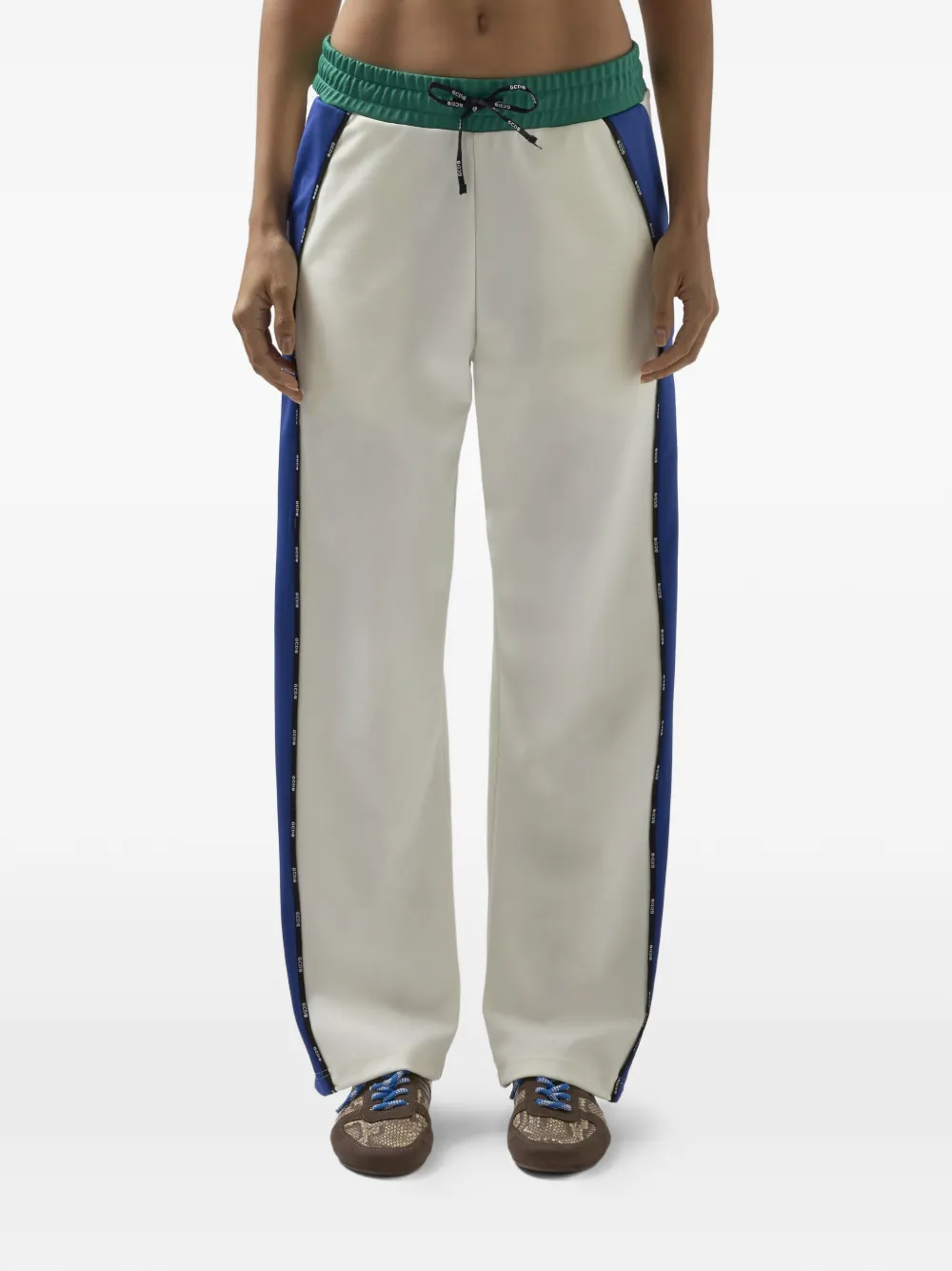 GCDS Trainingsbroek met colourblocking Wit