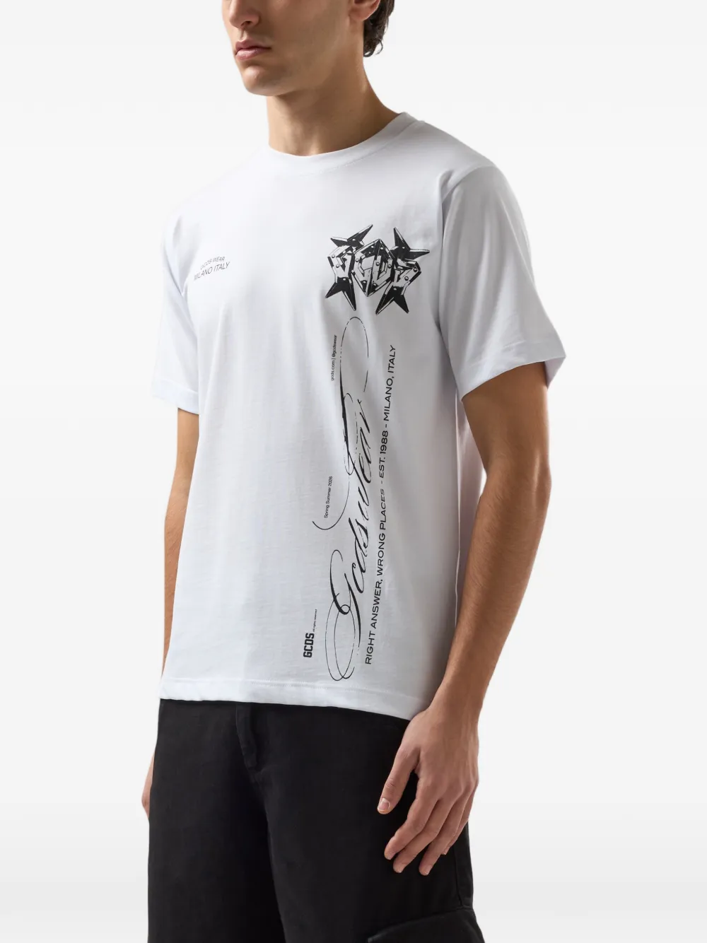 GCDS T-shirt met logoprint Wit