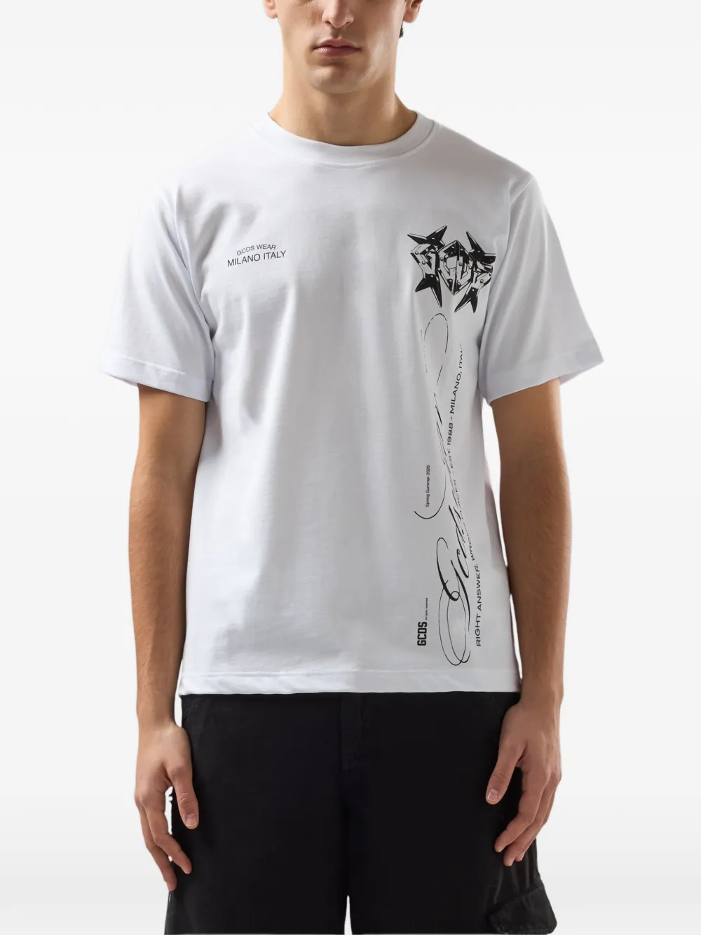 GCDS T-shirt met logoprint Wit