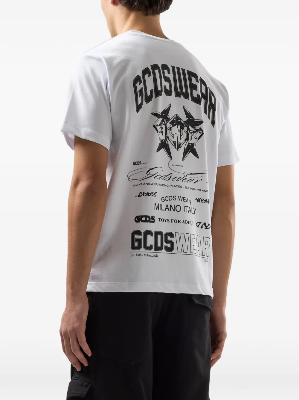 GCDS T-shirt met logoprint Wit