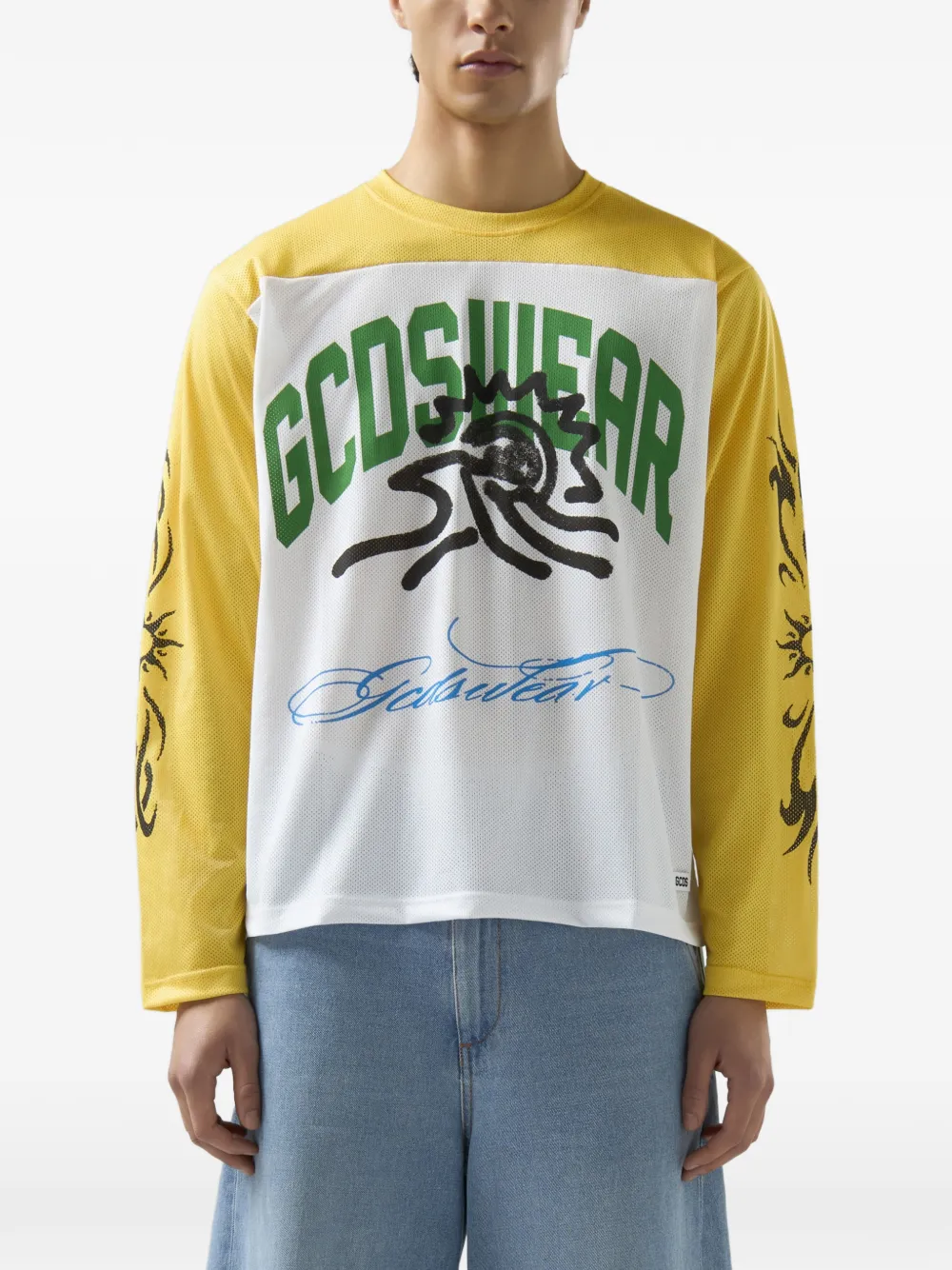 GCDS Sunset T-shirt met lange mouwen Wit