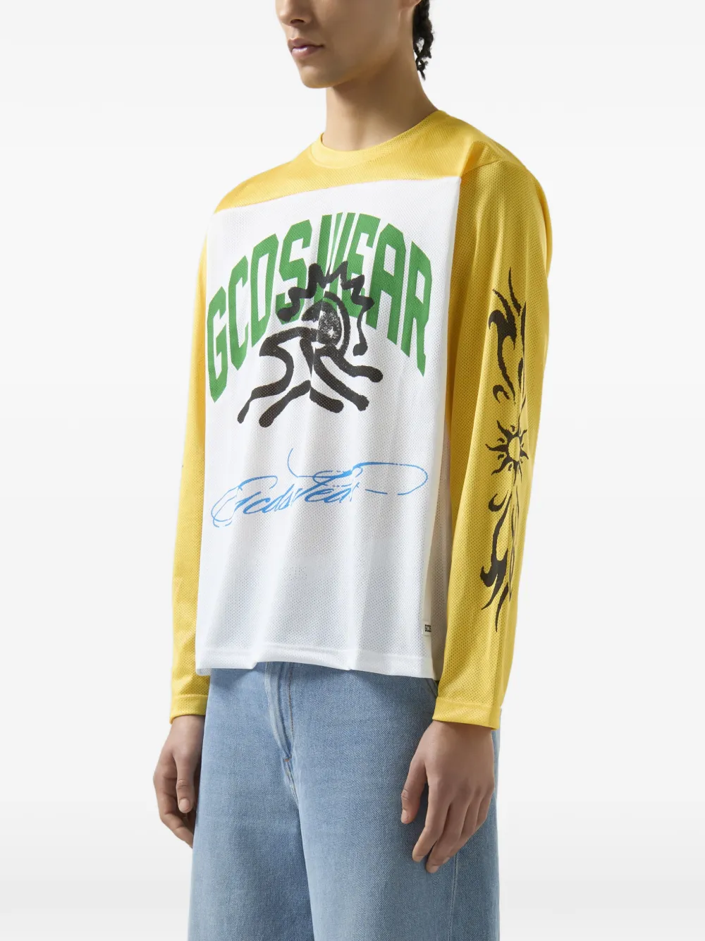 GCDS Sunset T-shirt met lange mouwen Wit