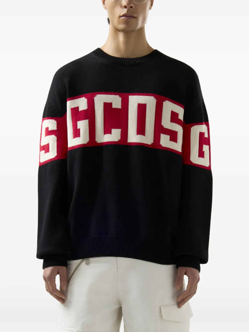  Gcds Band Logo Wool Sweater - Black 