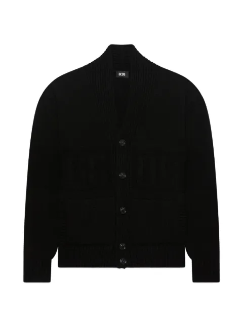 GCDS كارديغان بأزرار وياقة شال