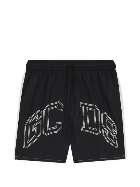 GCDS shorts de playa con cordones y logo estampado