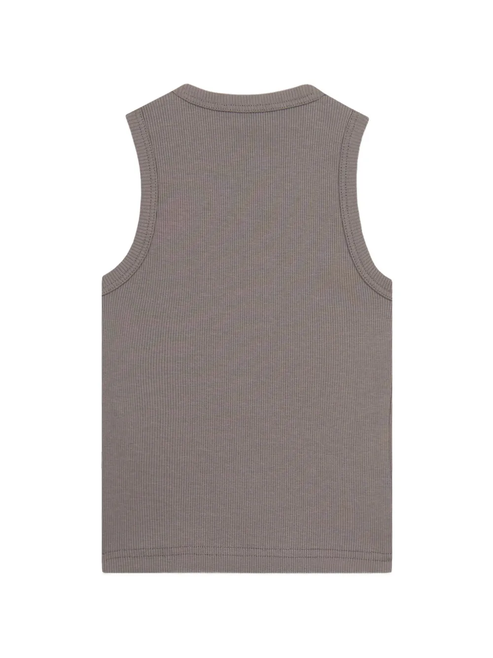 Gcds Kids Geribbelde tanktop met geborduurd logo Grijs