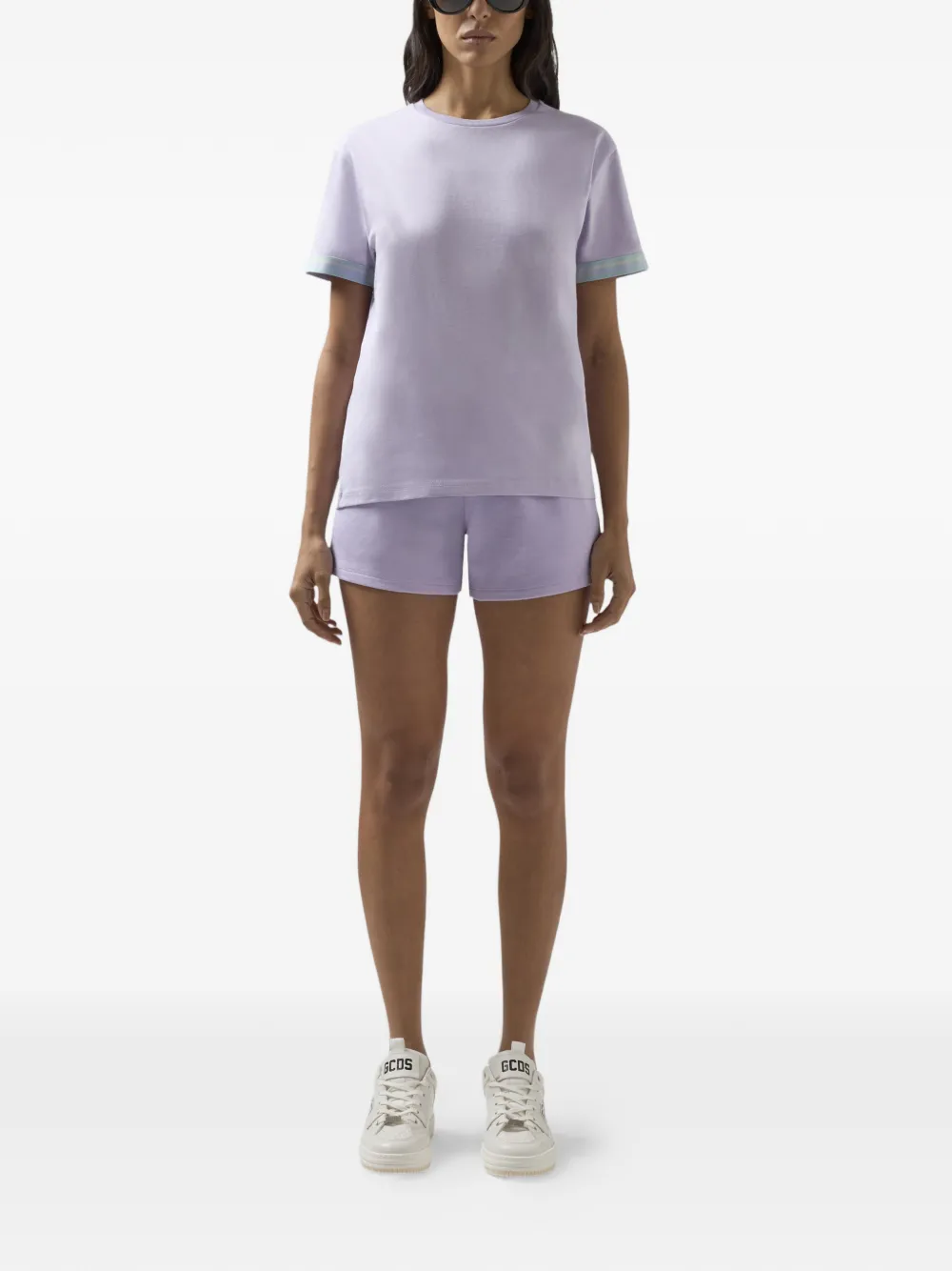 GCDS T-shirt met ronde hals Paars