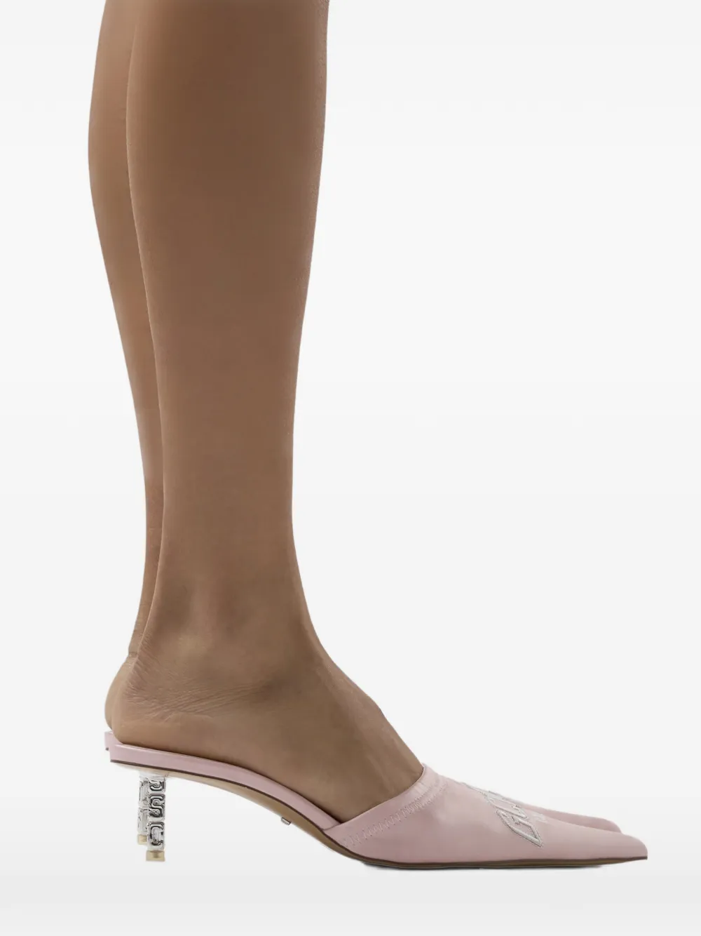 GCDS Muiltjes met geborduurd logo Roze