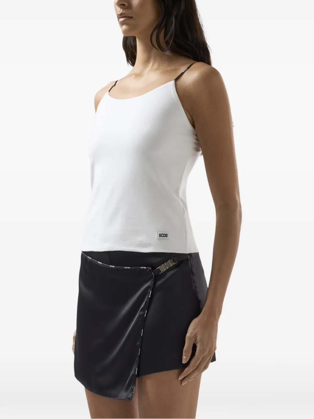 GCDS Tanktop met logoband Wit