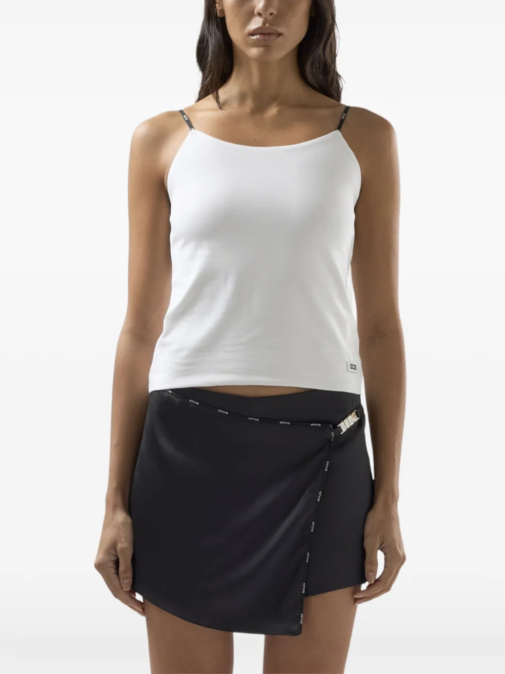 GCDS Tanktop met logoband Wit