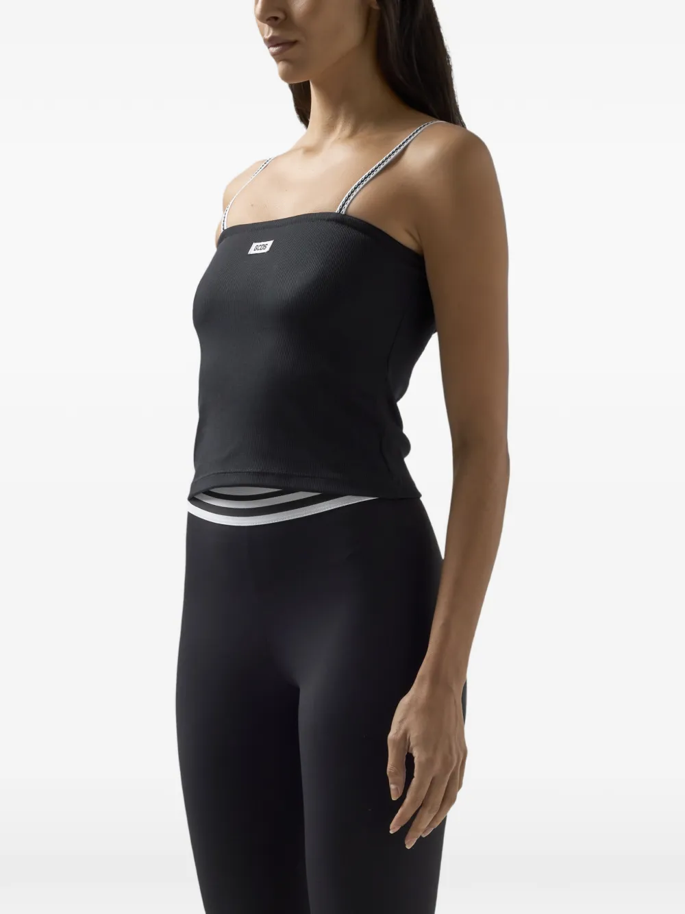 GCDS Tanktop met logopatch Zwart