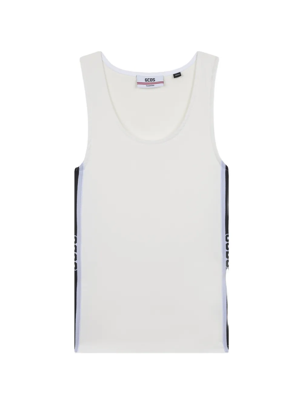 GCDS logo-stripe tank top - Weiß