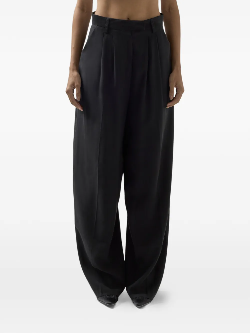GCDS Broek met plooien Zwart