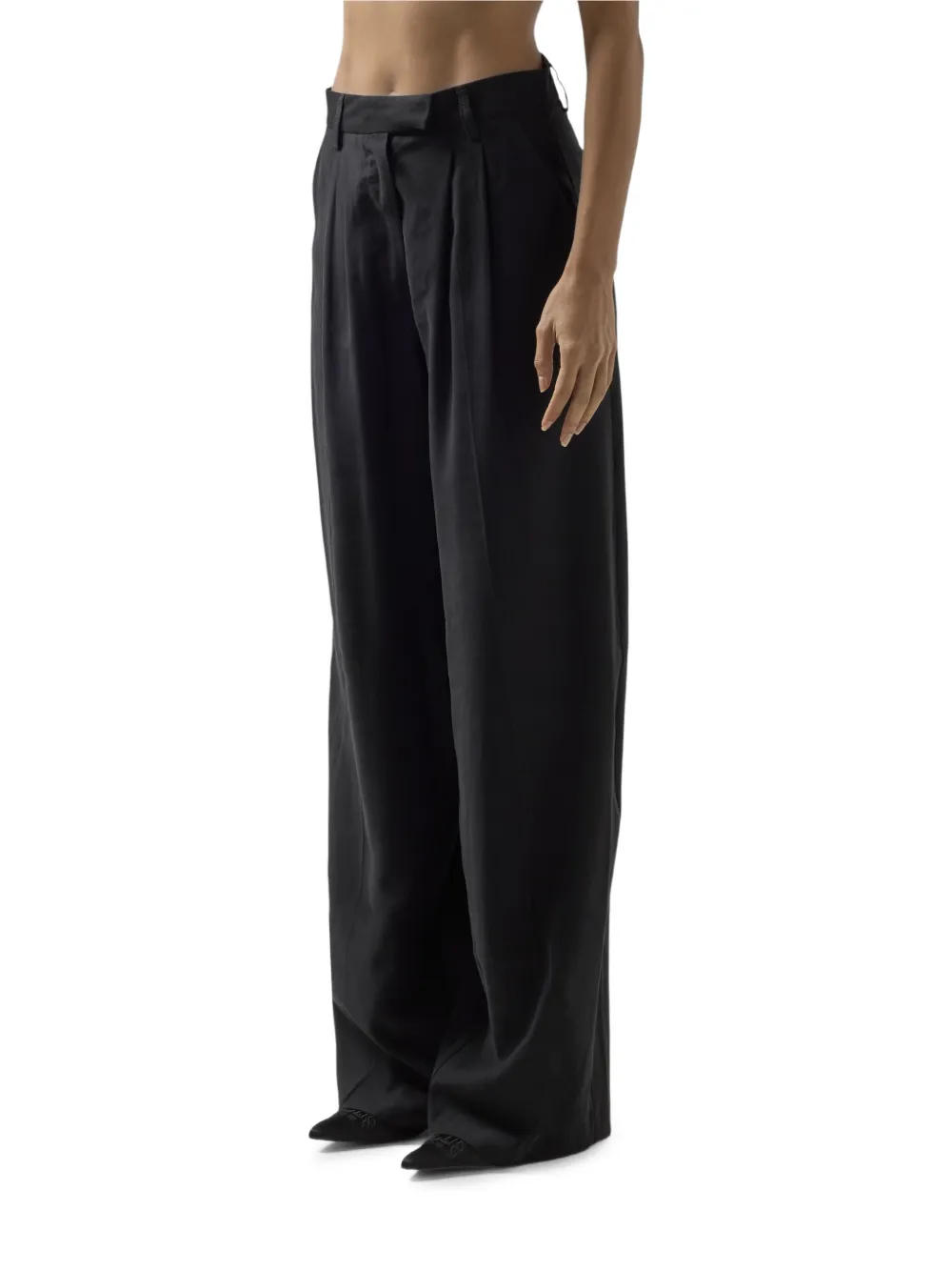 GCDS Broek met plooien Zwart