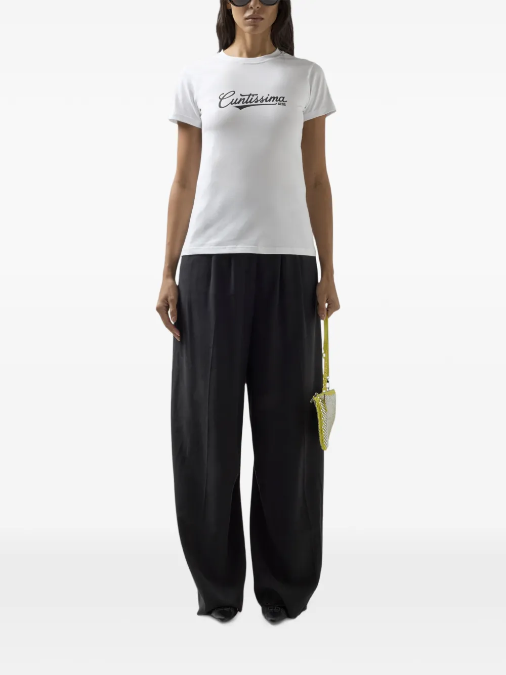 GCDS Broek met plooien Zwart