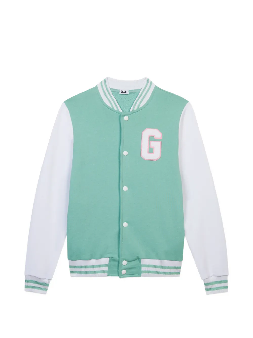 Gcds Kids' Logo-appliqué Bomber Jacket In Green