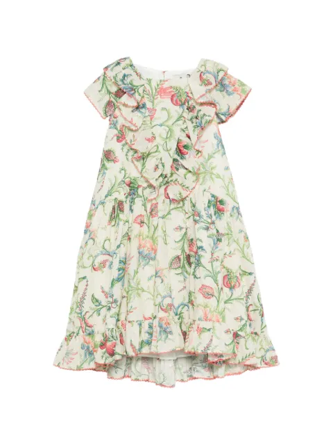 ETRO KIDS vestido con estampado floral y volantes