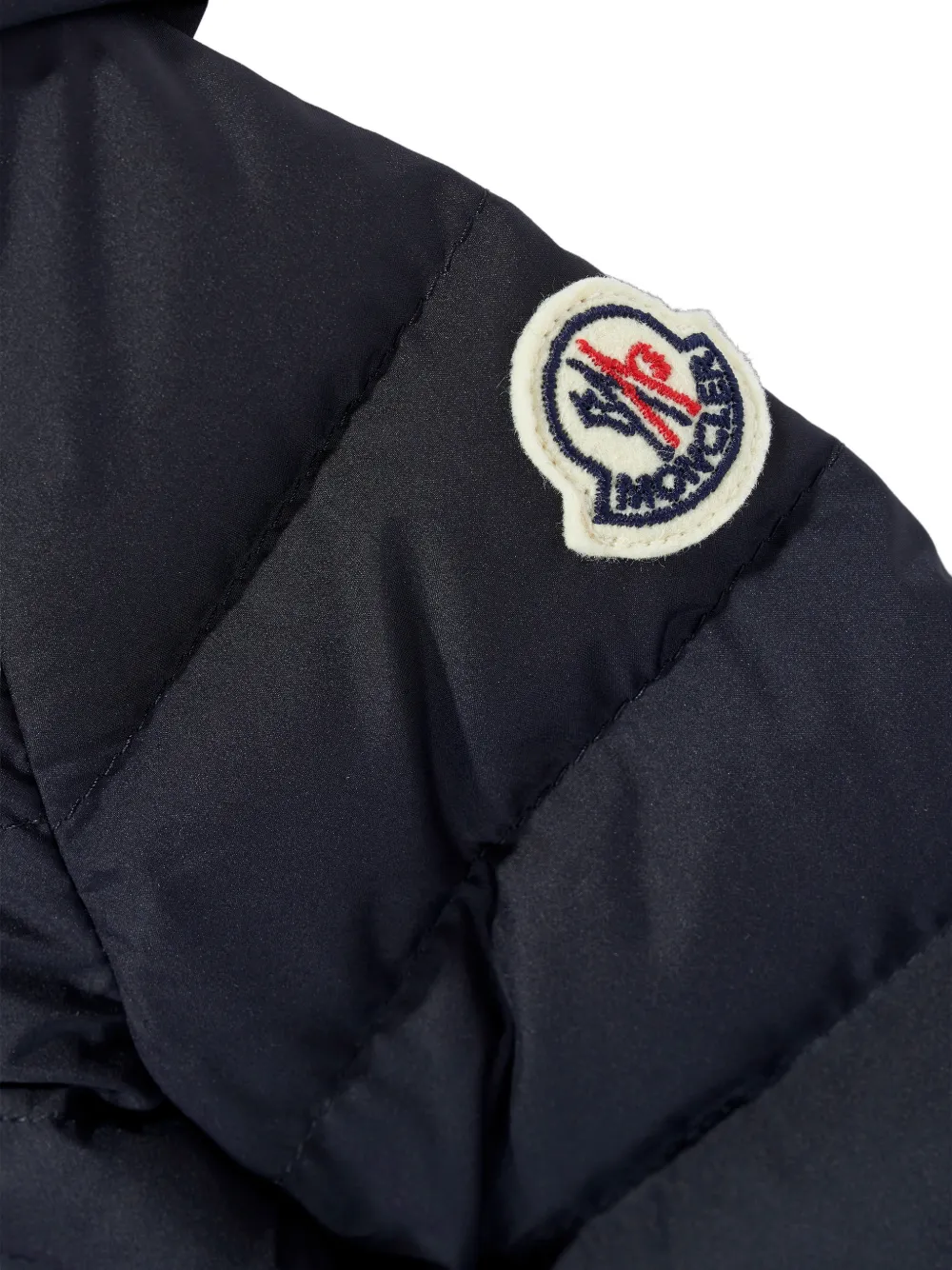 Moncler Enfant Dilar gewatteerd donsjack met capuchon Blauw