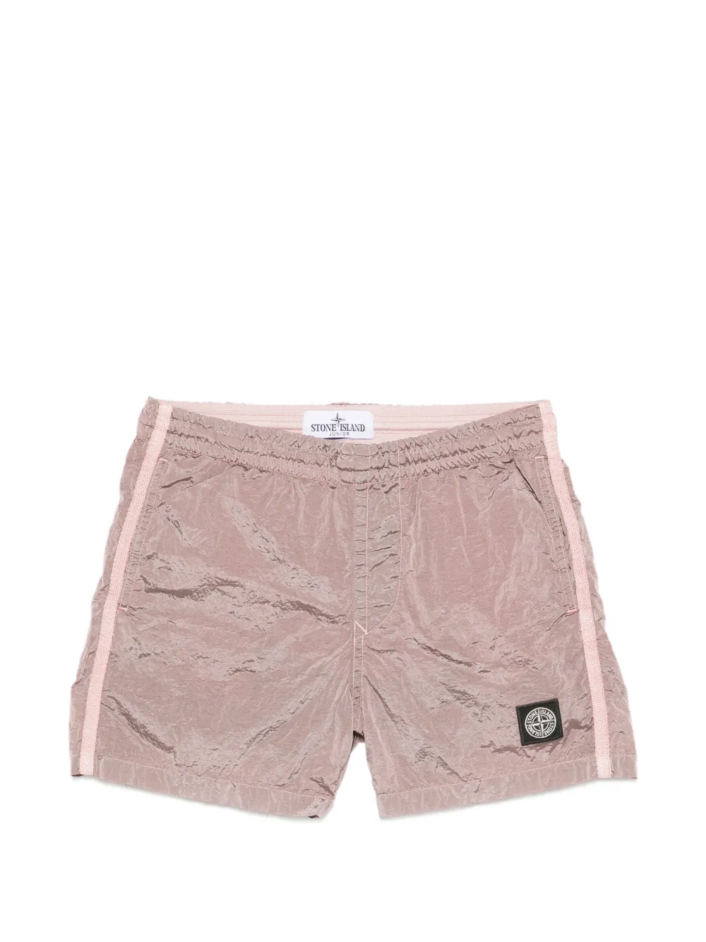 Stone Island Junior side-stripe swim shorts - Rosa
