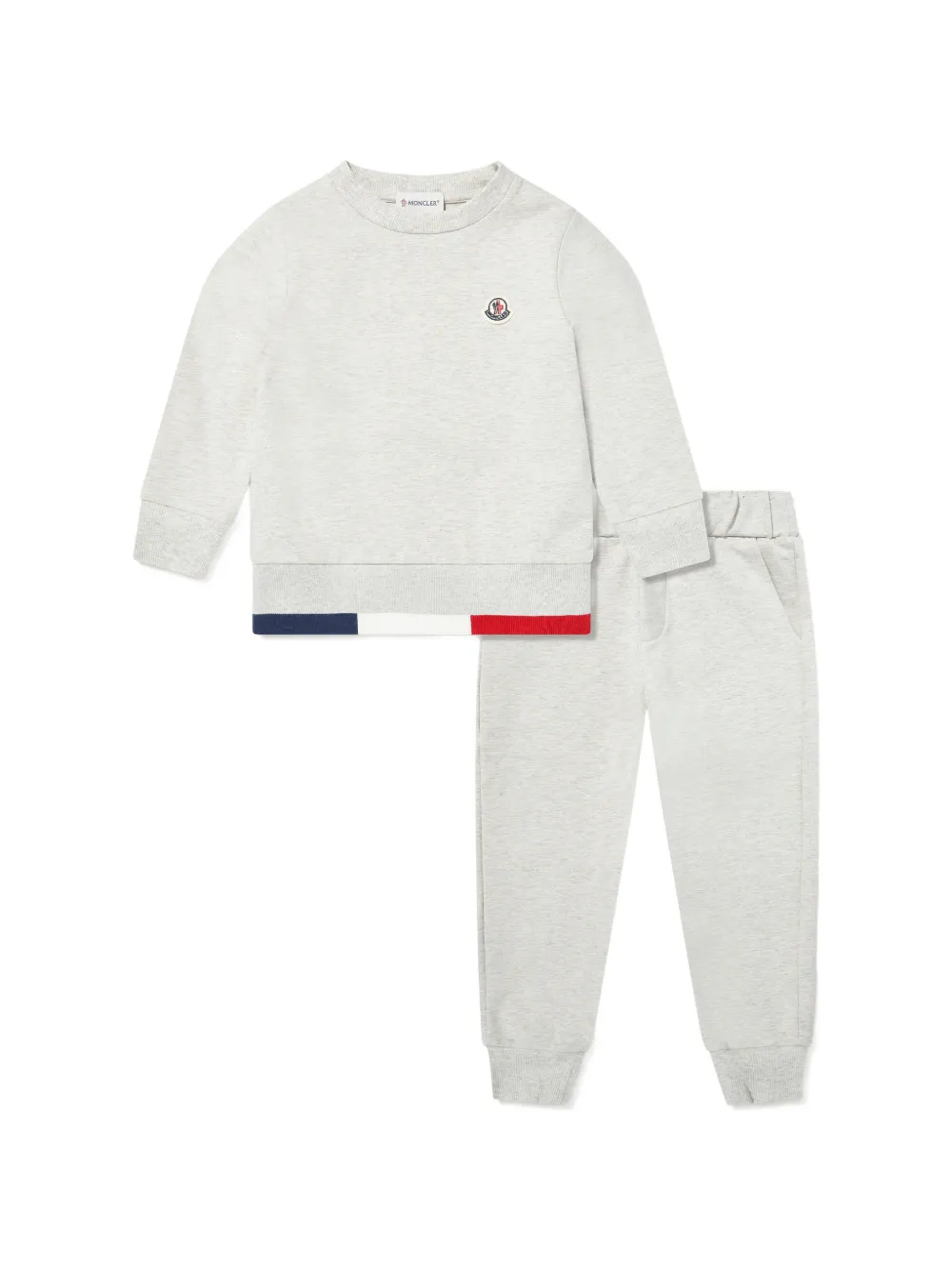 Moncler Enfant Trainingspak met logostreep Grijs