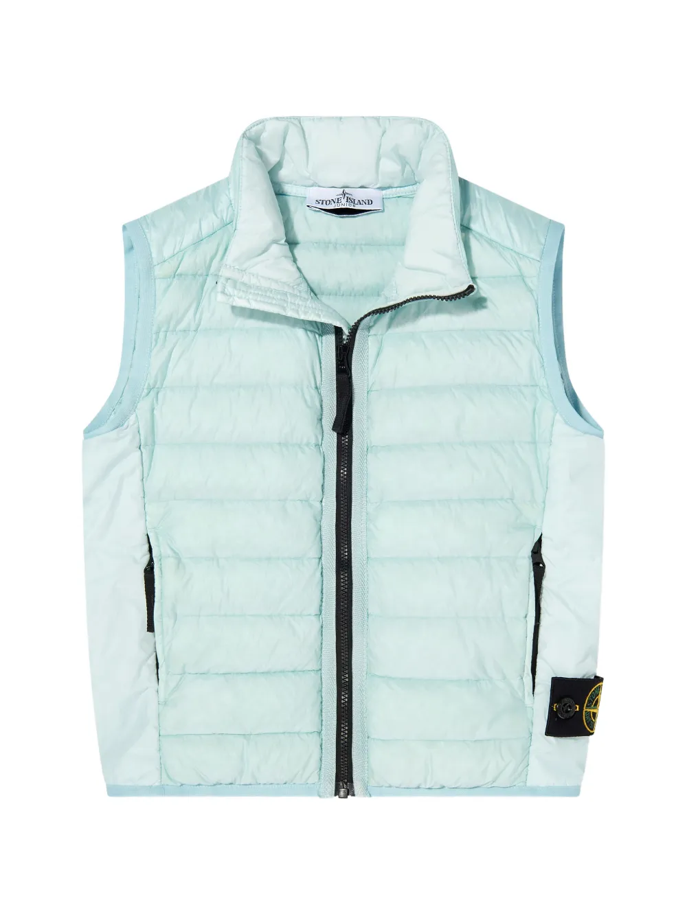 Stone Island Junior zip-fastening quilted sleeveless gilet - Blau