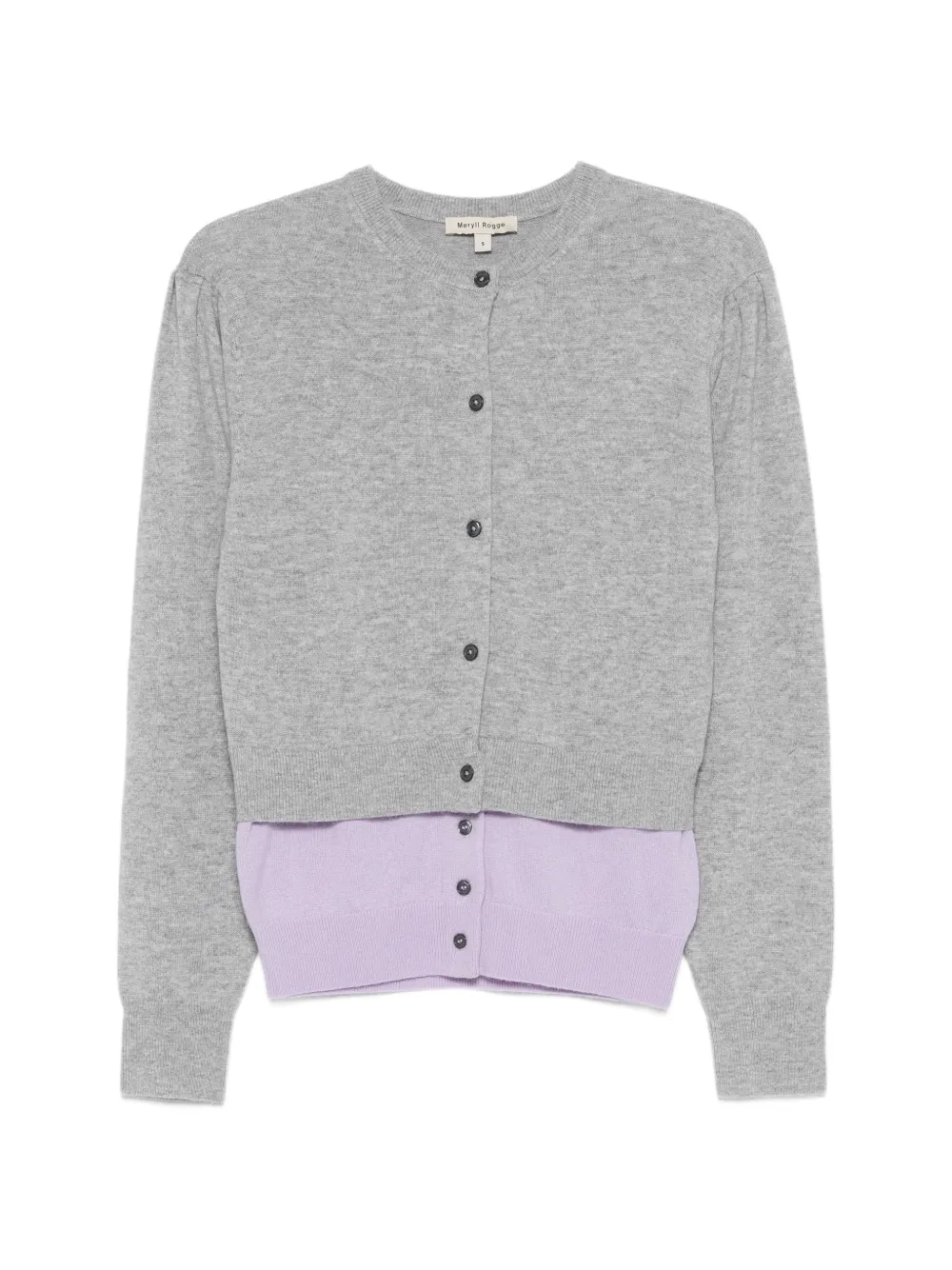 MERYLL ROGGE buttoned layered cardigan - Grigio