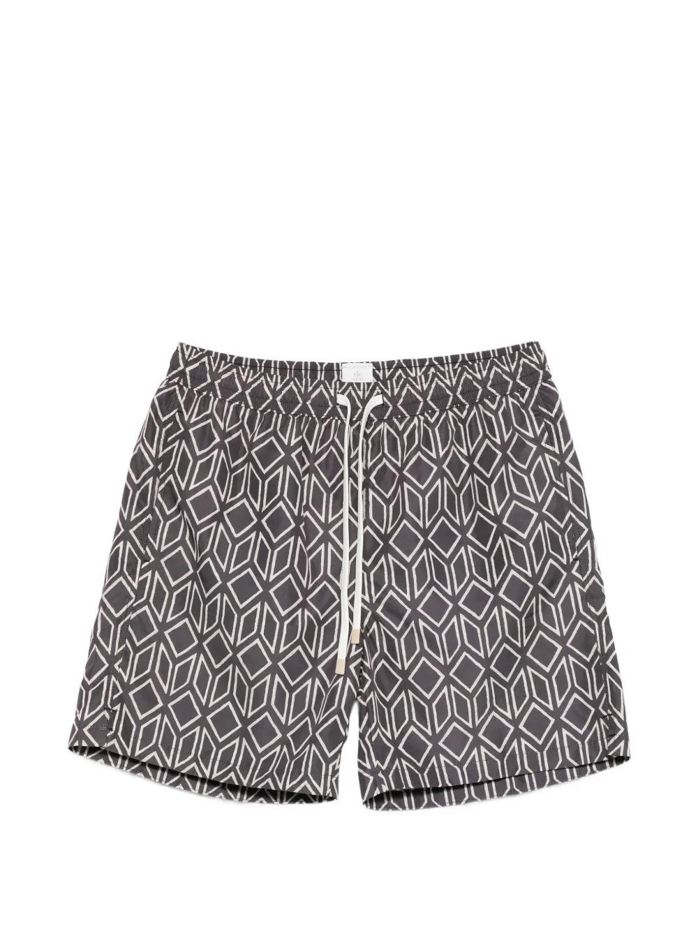 Eleventy geometric-print swim shorts - Grigio