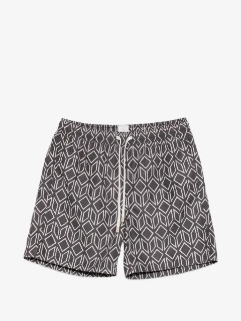 Eleventy shorts de playa con estampado geométrico