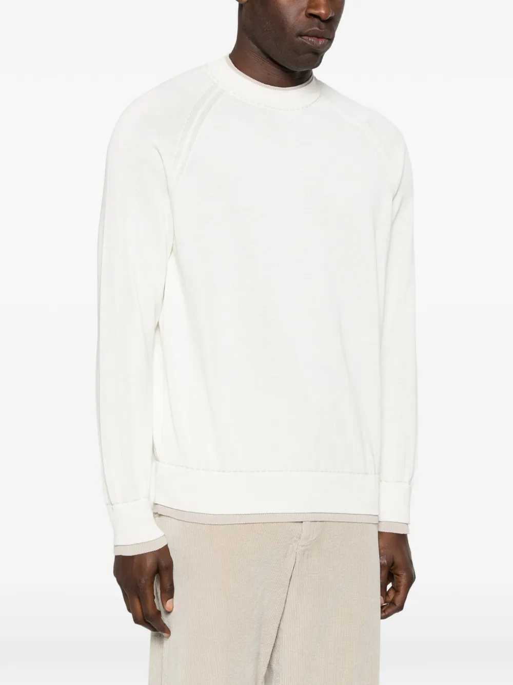  Eleventy Crew-neck Sweater - White 