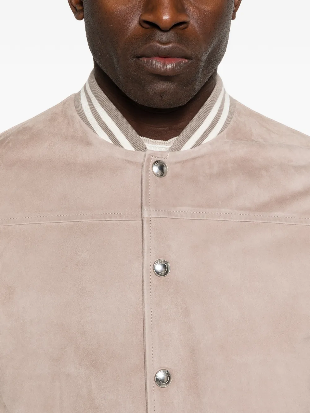 Eleventy Gestreept bomberjack Beige