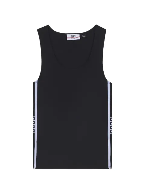 GCDS camiseta con logo estampado y rayas laterales