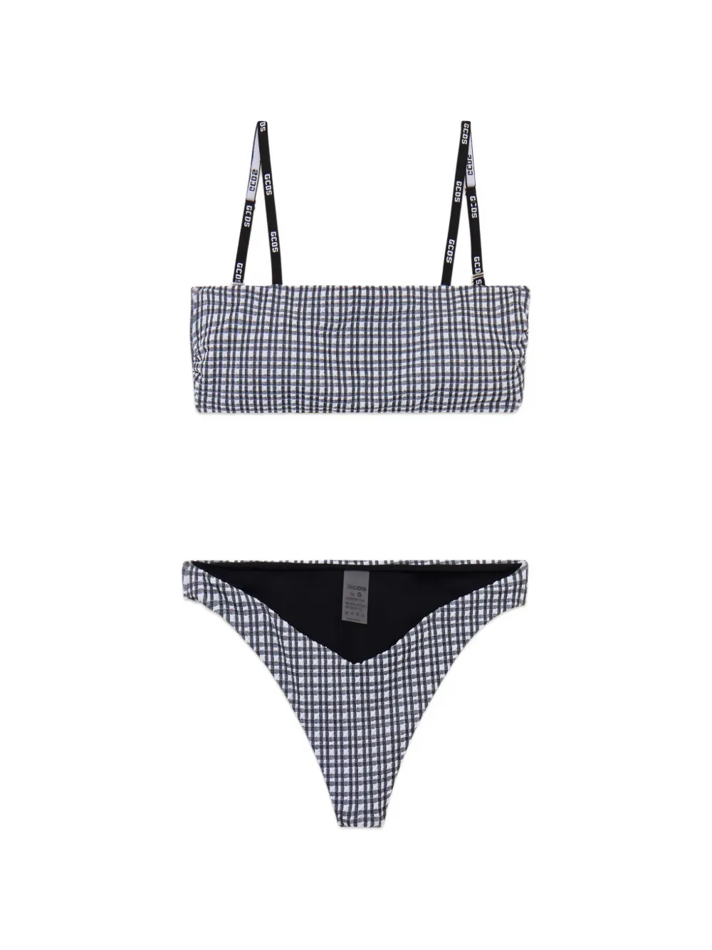 GCDS gingham-check bikini - Nero