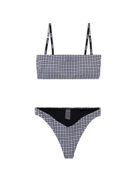 GCDS gingham-check bikini