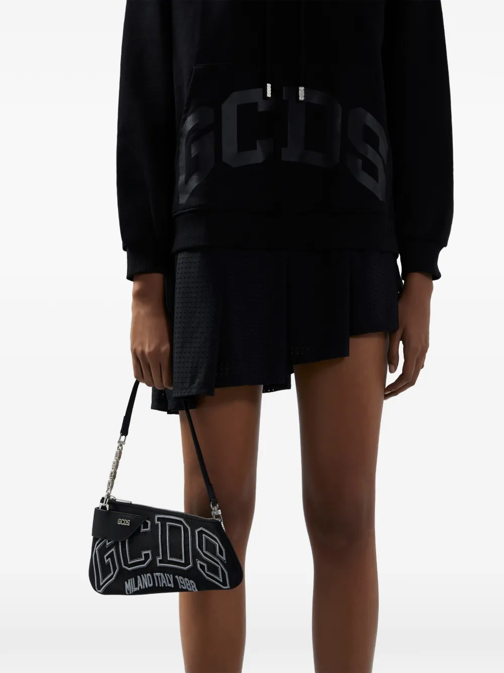  Gcds Comma Notte Shoulder Bag - Black 