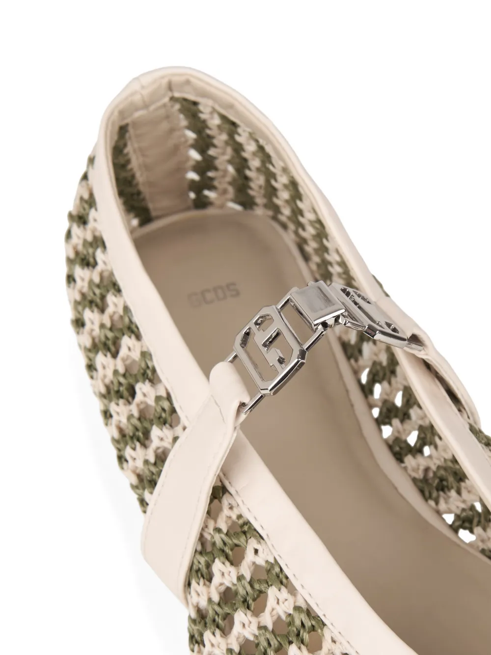 GCDS Geweven ballerina's Beige