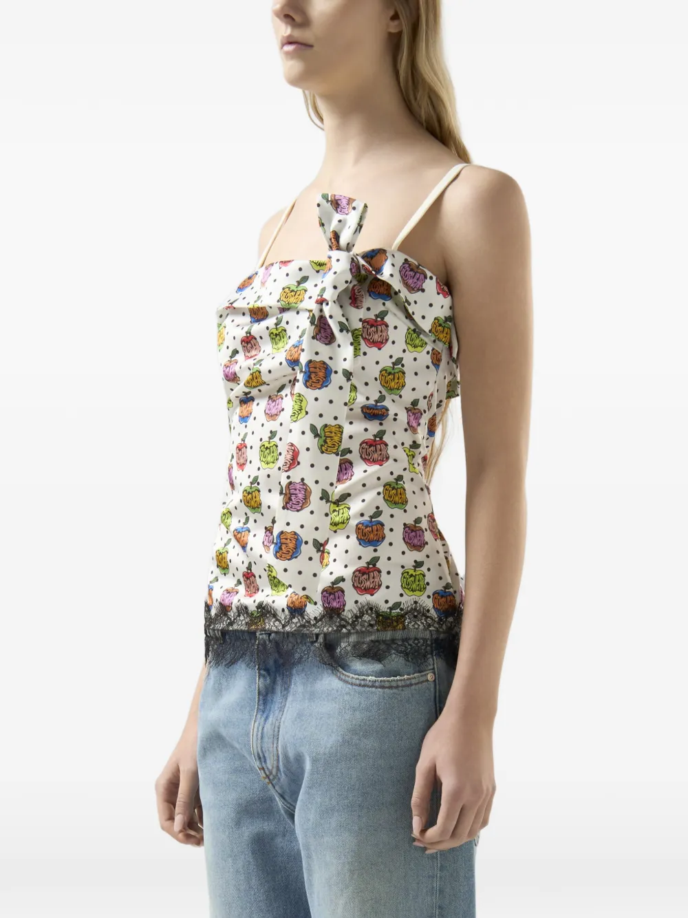 GCDS Bandeau top met appelprint Wit