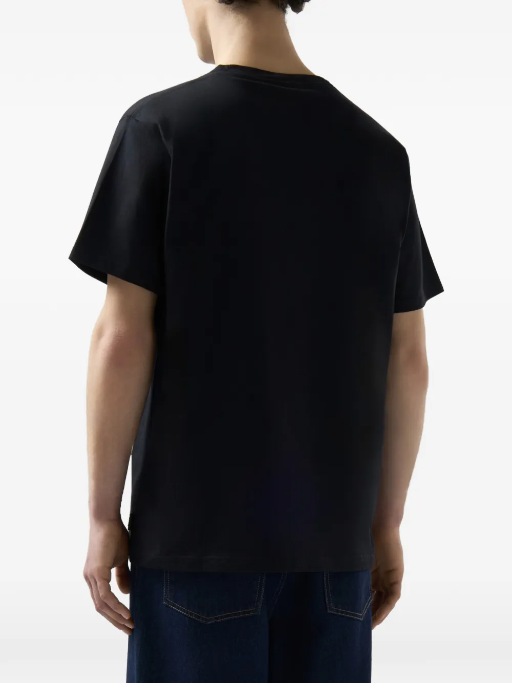 GCDS Katoenen T-shirt met logodetail Zwart