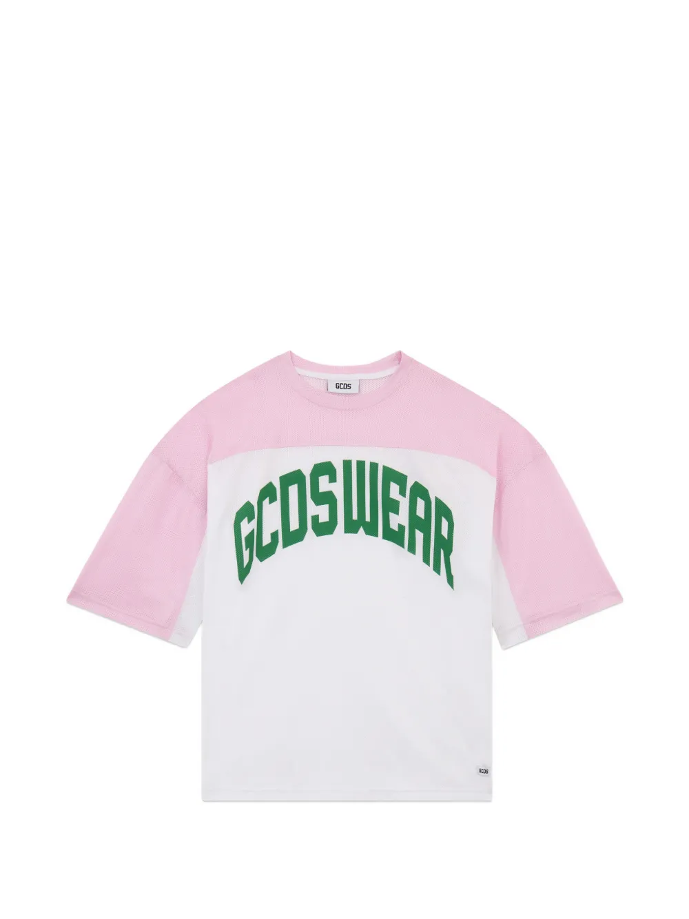 GCDS T-shirt con design color-block - Bianco